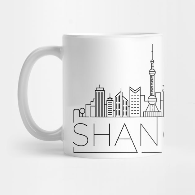 Shanghai Minimal Skyline by kursatunsal